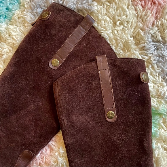 SAM EDELMAN suede & leather riding boots - Picture 2 of 4
